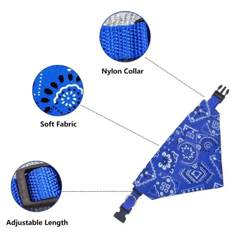 Adjustable Small Pet Bandana, Triangular Style to dress your Little 4-legged buddy