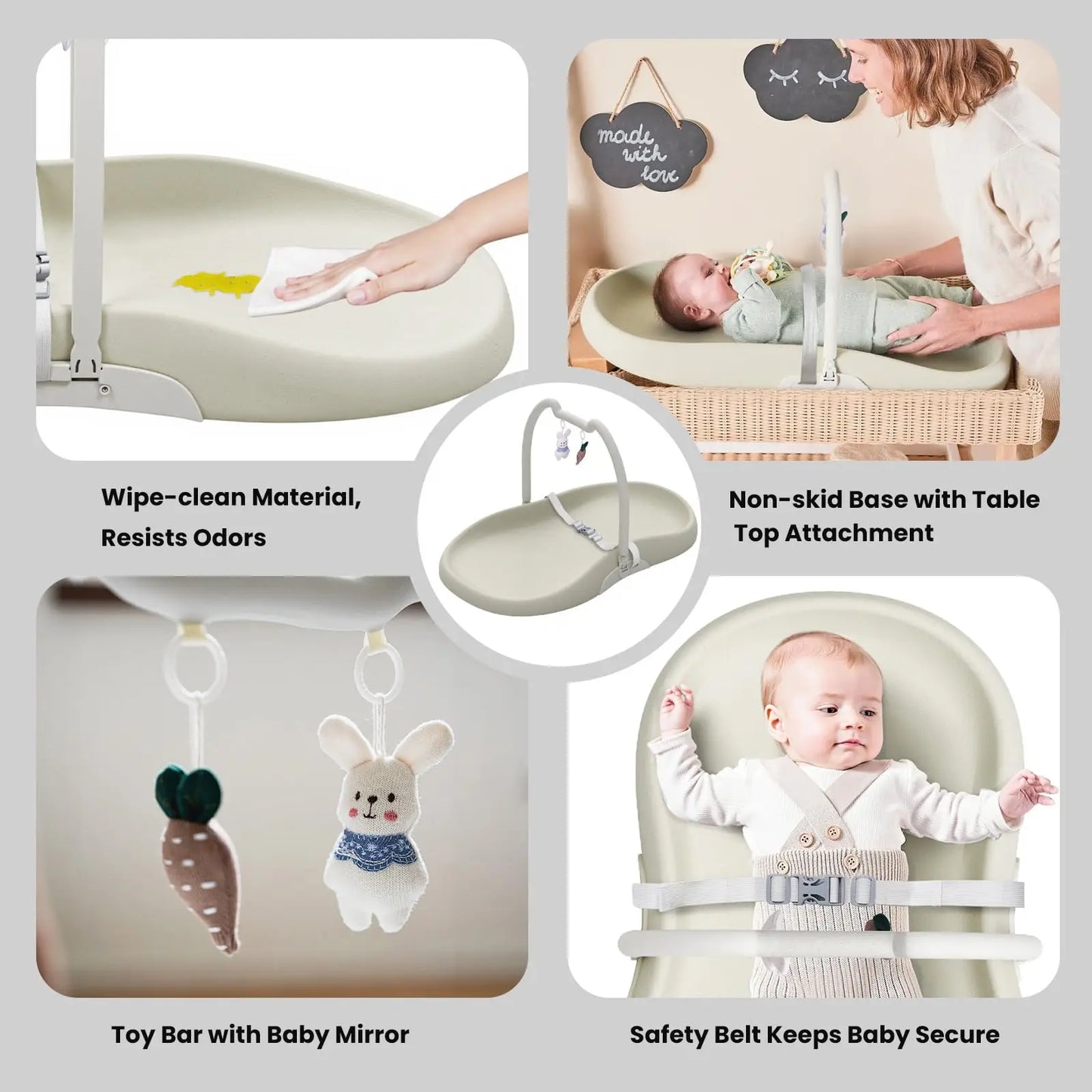 Multifunction Baby Care Station For Safe Changing And Travel