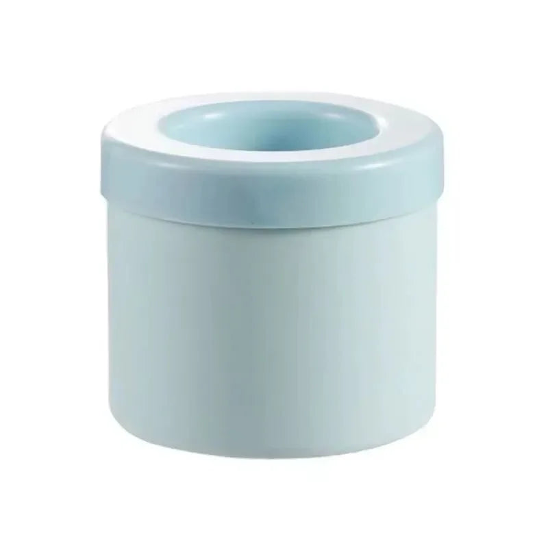 Silicone Ice Cube Mold, Space Saver Round Ice Bucket for Easy Access to Cold Drinks at Home or Work. Works well for extra Ice during Parties.