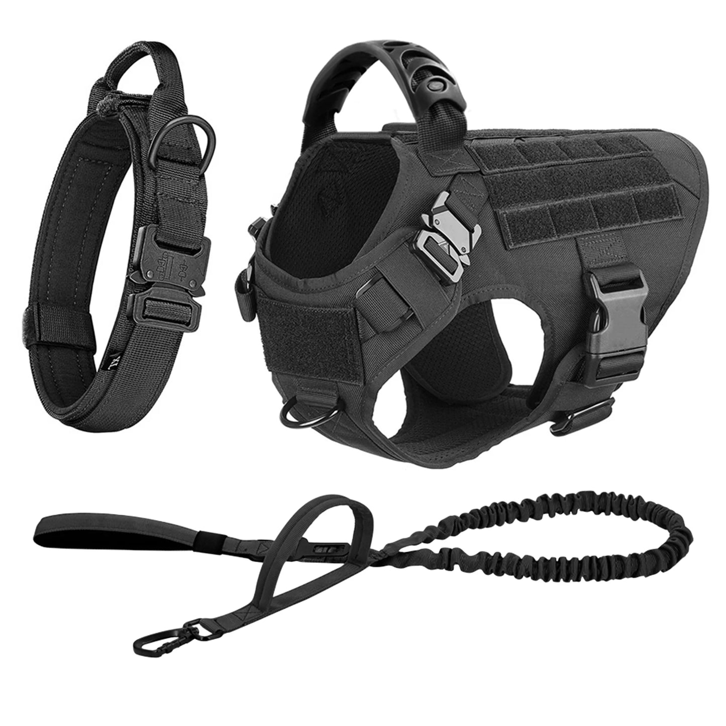 Large Dog Harness, Collar And Leash Set for Training, Walking and Carrying Gear. For Medium to Large Dogs