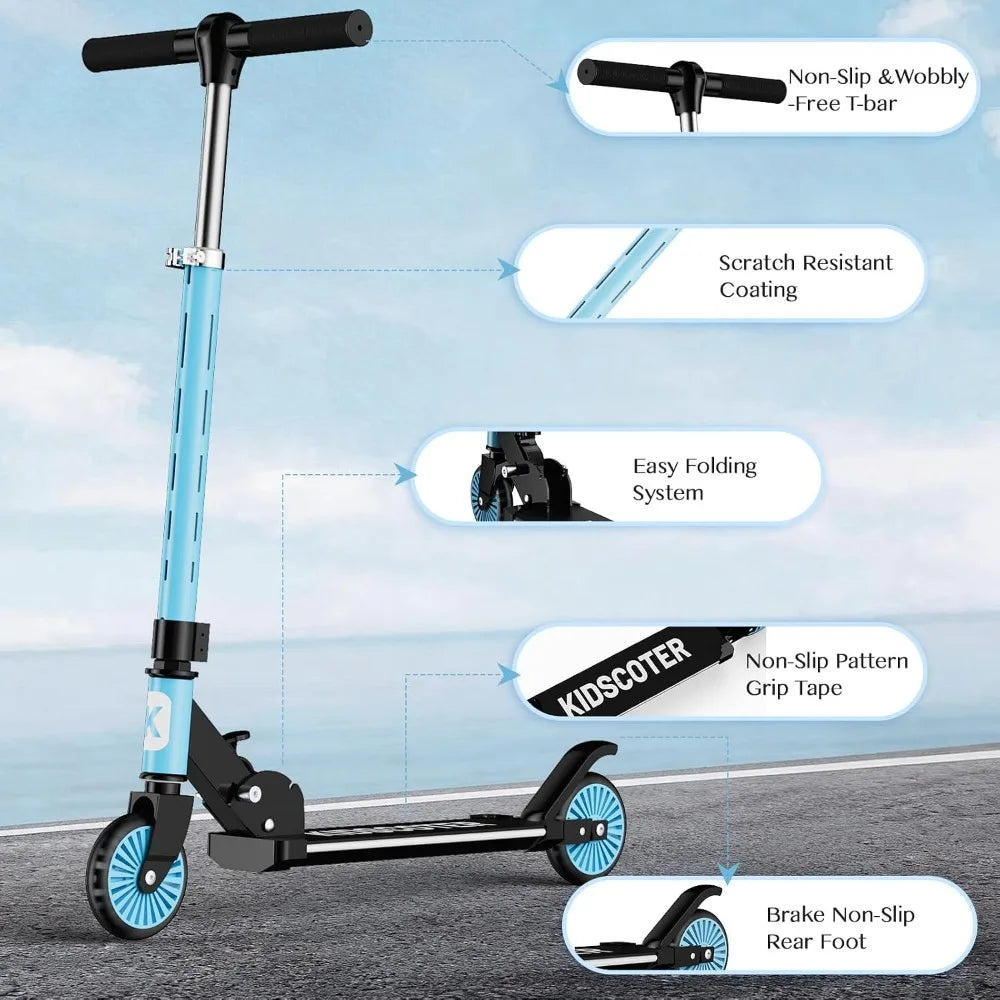 2 Wheel Foldable Scooter for Kids With Light Up Wheels
