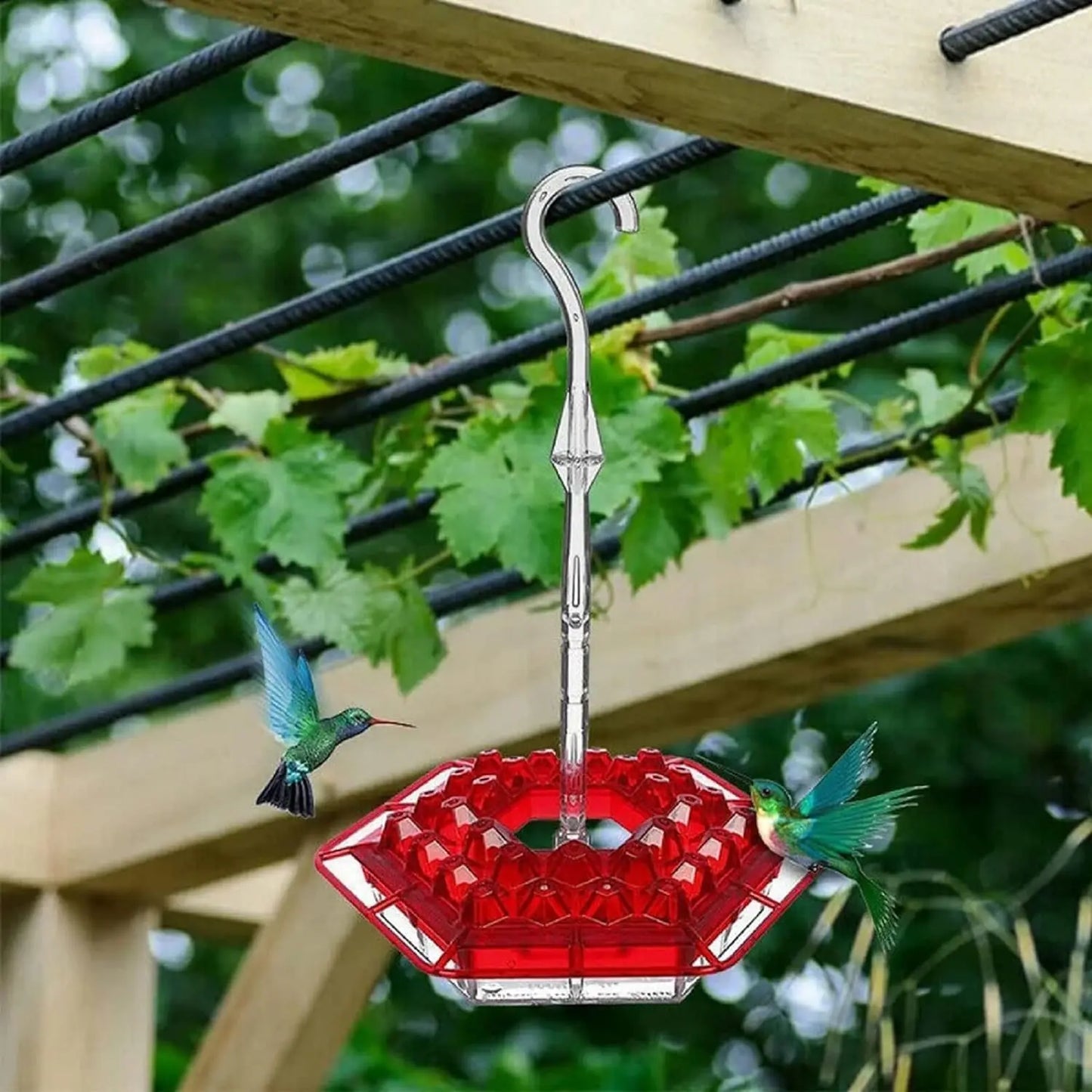 Hummingbird Feeders | Outdoor Hanging Leak-Proof Feeder With 30 Feeding Ports | Built-in Moat, Easy-Fill to attract Hummingbirds to your Yard.