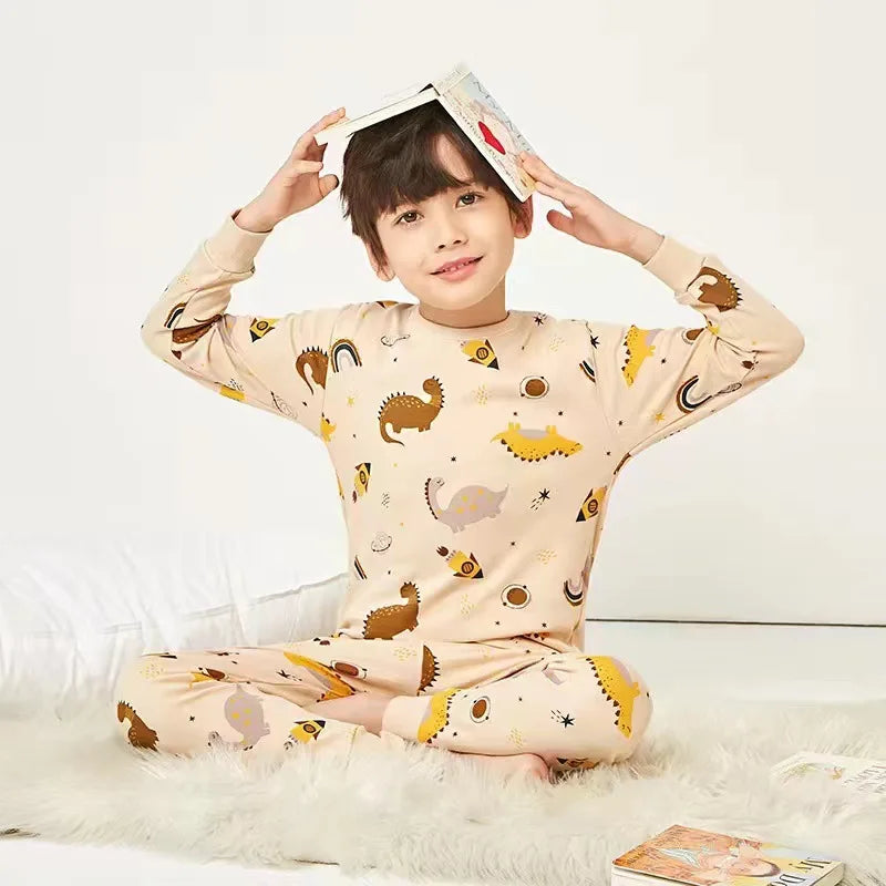 Kids Pajamas for Boys and Girls 2- 10 Years Cotton Sleepwear, Cute Graphic Prints