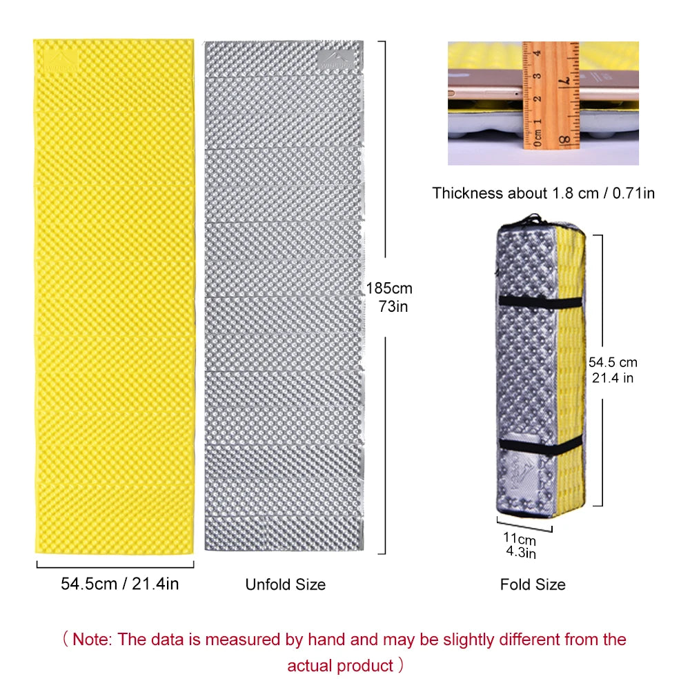 Camping Mat, Portable Sleeping Pad, Picnic, Travel Trekking, Waterproof Moisture proof for comfortable sleep when camping