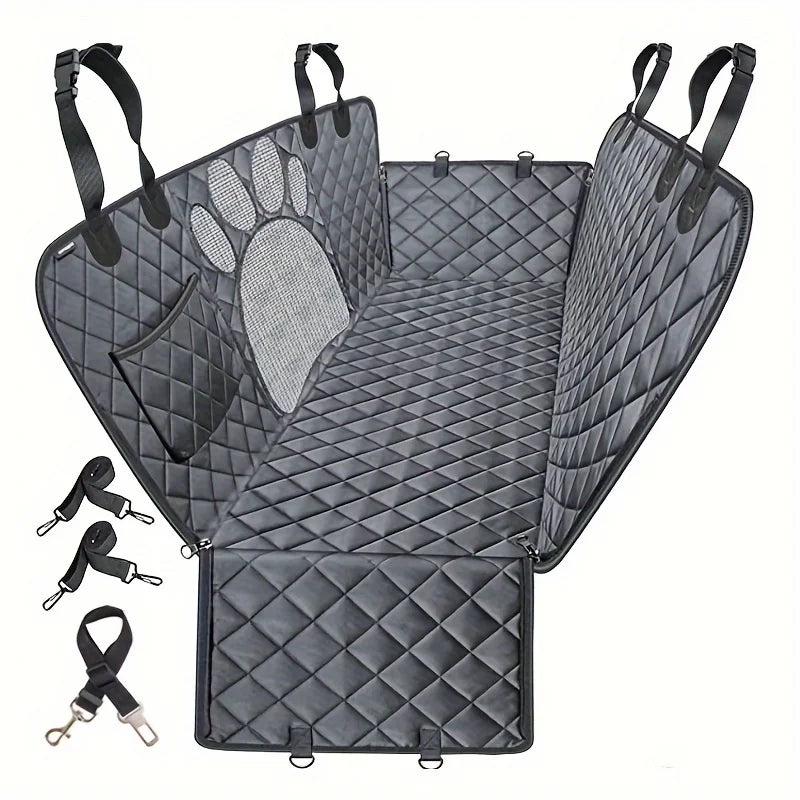 Dog Seat Cover, Hammock, Heavy Duty - Scratch Resistant, Anti Slip,  Rear Seat Cover for travelling with Pets in Cars, Trucks, SUVs.