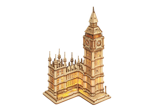 3D Wooden Puzzles- Big Ben, Tower Bridge, Pagoda Models For Family Craft Time, Educational Learning, Collectors.