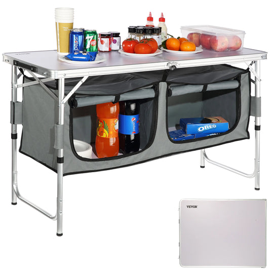 Weatherproof Camping Table With Quick Setup and Threefold Height Adjustability