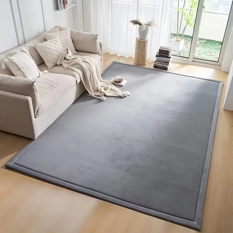 Velvet Look Non Slip Rug For Living Room And Bedroom