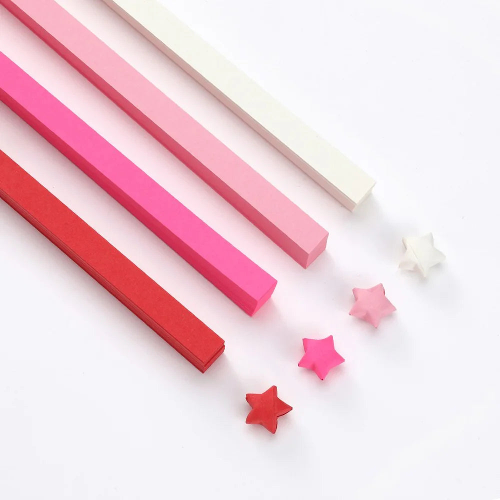 540 Sheets Rainbow Gradient Origami Paper, Double Sided Star Folding Strips for kids and family craft times.