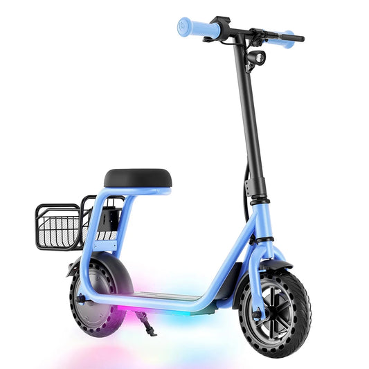 Kids Electric Scooter With Seat, 100W UL Battery with 3 adjustable speeds