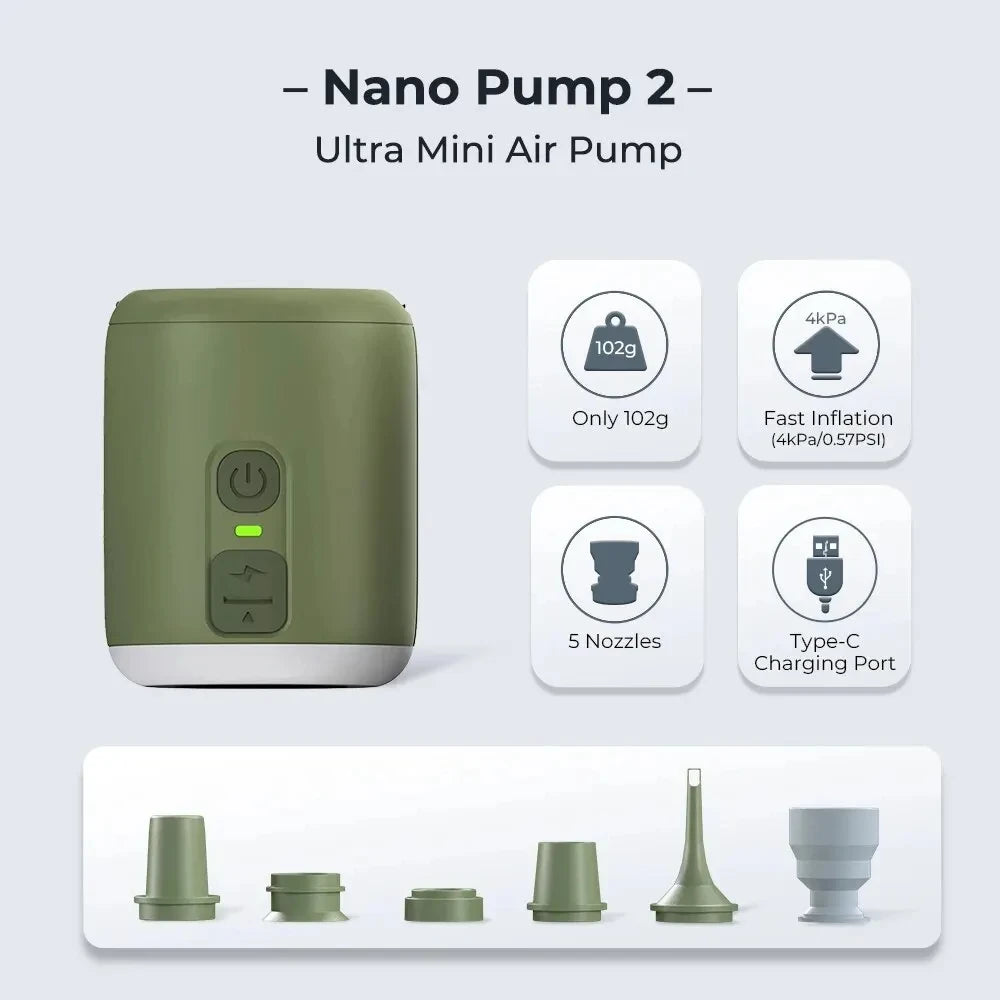 Tiny Air Pump With Camping Lantern And Magnetic Design