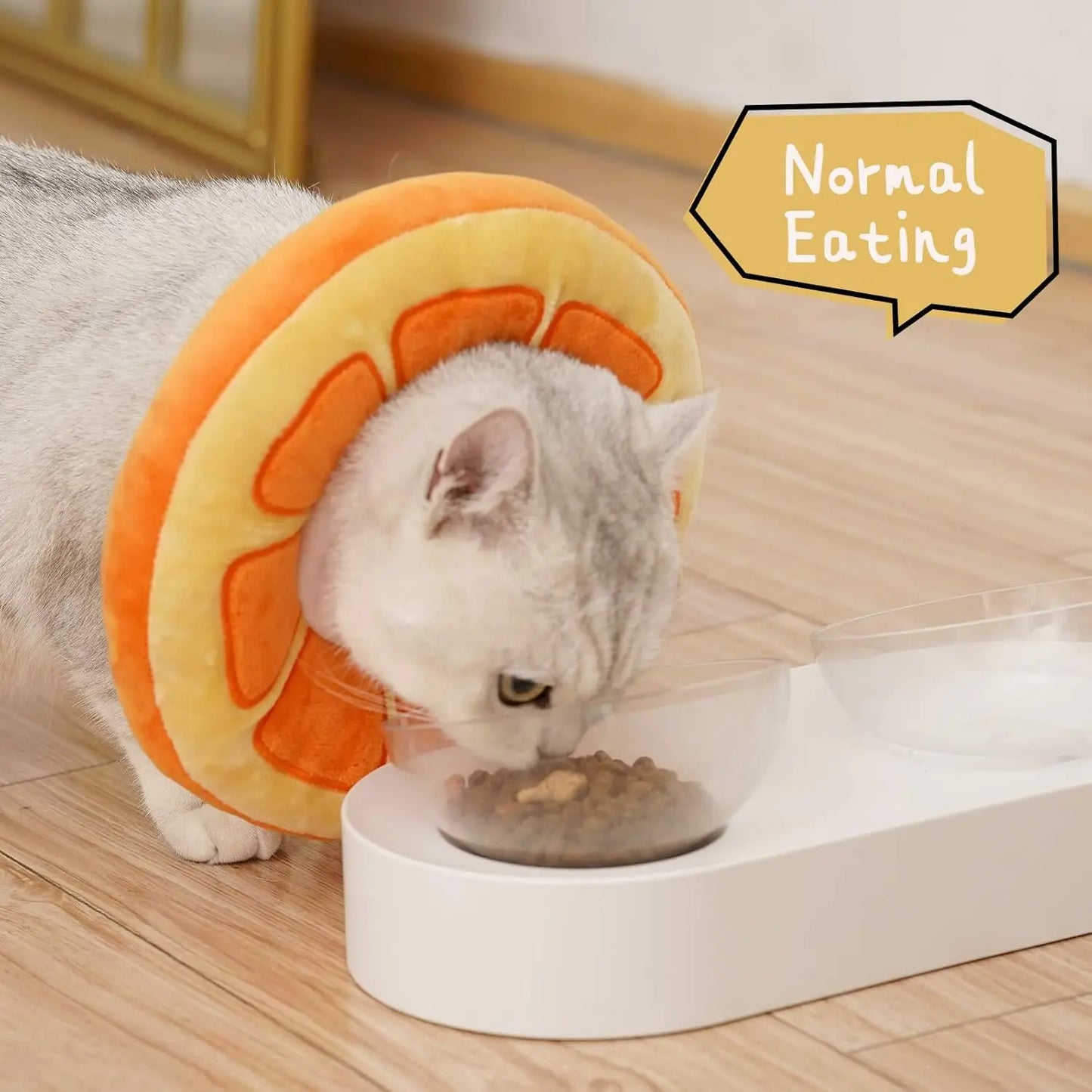 Adjustable Cat Recovery Collar, Cute Fruit Shape to use After Surgery or Pet Injury to help Stop Licking