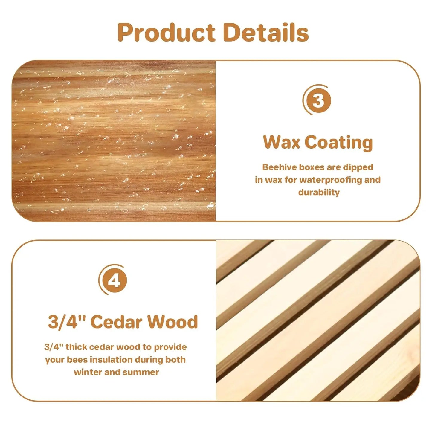 TWISTER.CK Deep Beehive Box With 100% Beeswax Frames