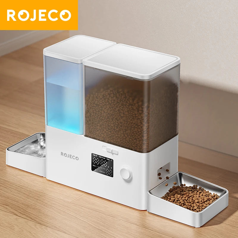 2in1 Automatic Pet Feeder and Water Fountain for Busy Pet Owners