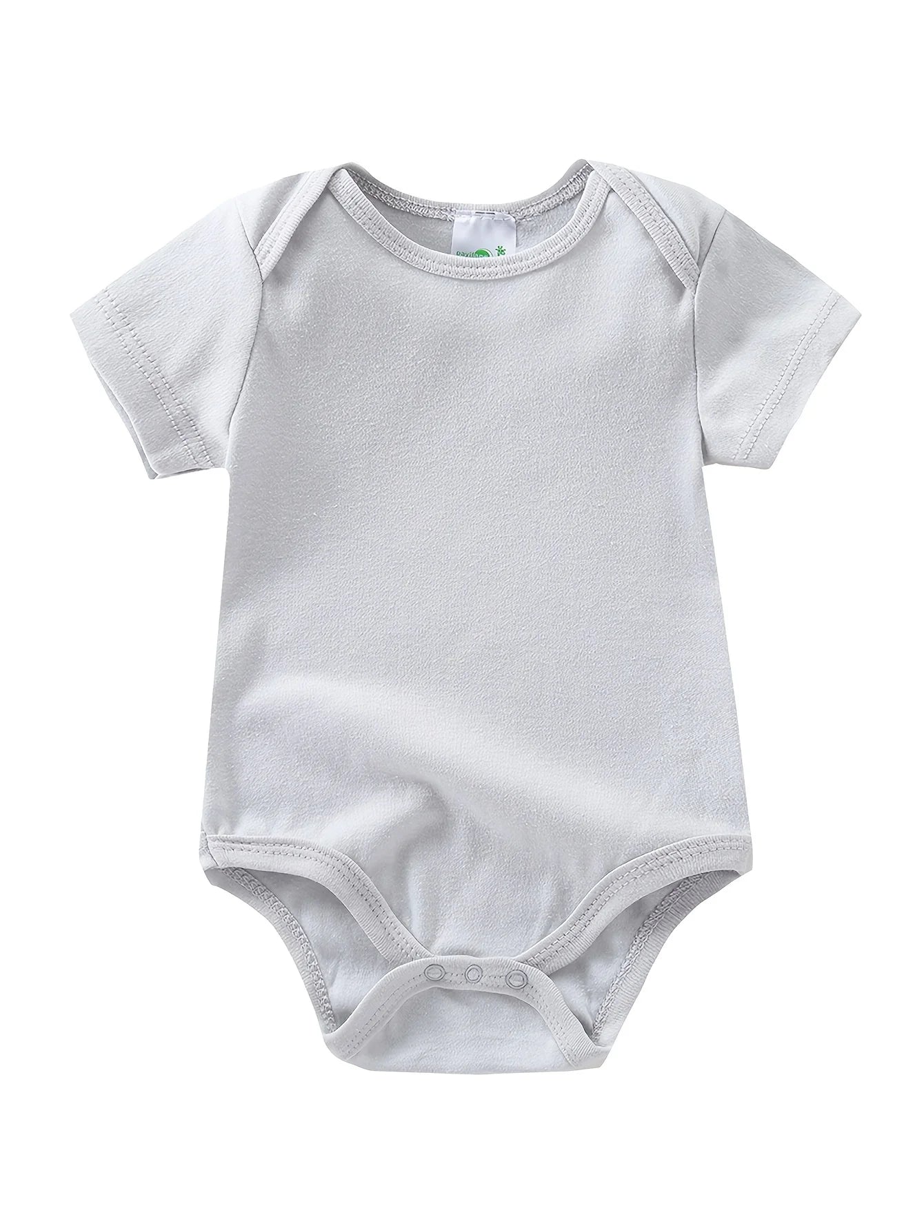 5pcs Baby Boy Short Sleeve Bodysuits,  Cute Dinosaur Cotton Rompers, Infant - 12 months 1pc Jumpsuits, Round Neck Summer Outfits or layer under clothing for Outdoor Travels or Stroller Rides.