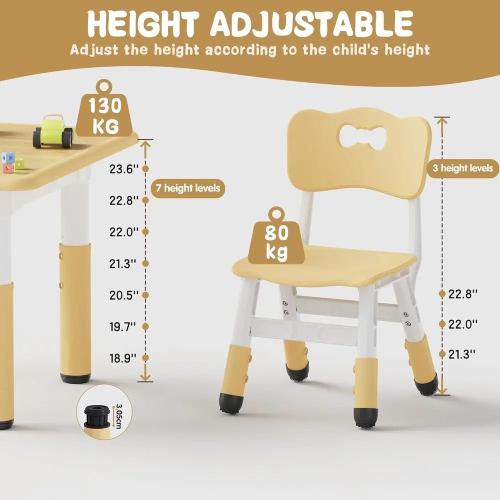 Kids Table And Chairs Grows with Your Child for Play time and Learning Time