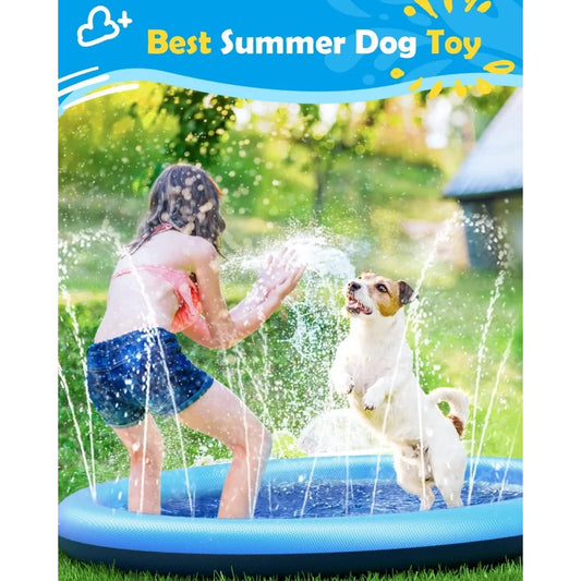 Splash Pad For Dogs And Kids Anti-Slip Water Play Mat