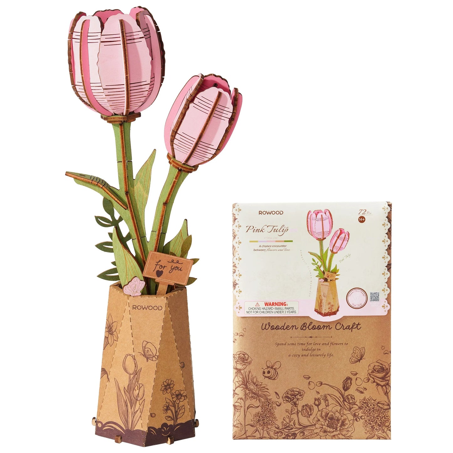 Rolife Wooden 3D Puzzle Orchid Flower Kit For Gifting