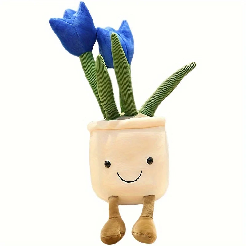 Flower Plush Toy Soft Plushie For Desk Decor Gift Lovers