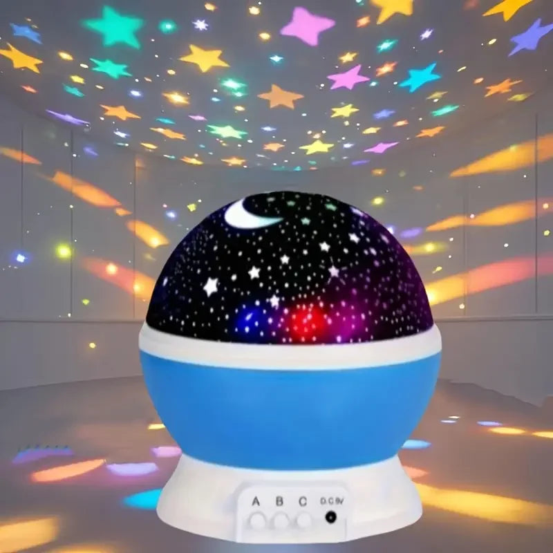 USB Starry Night Light Projector With Moon And Rotating Stars