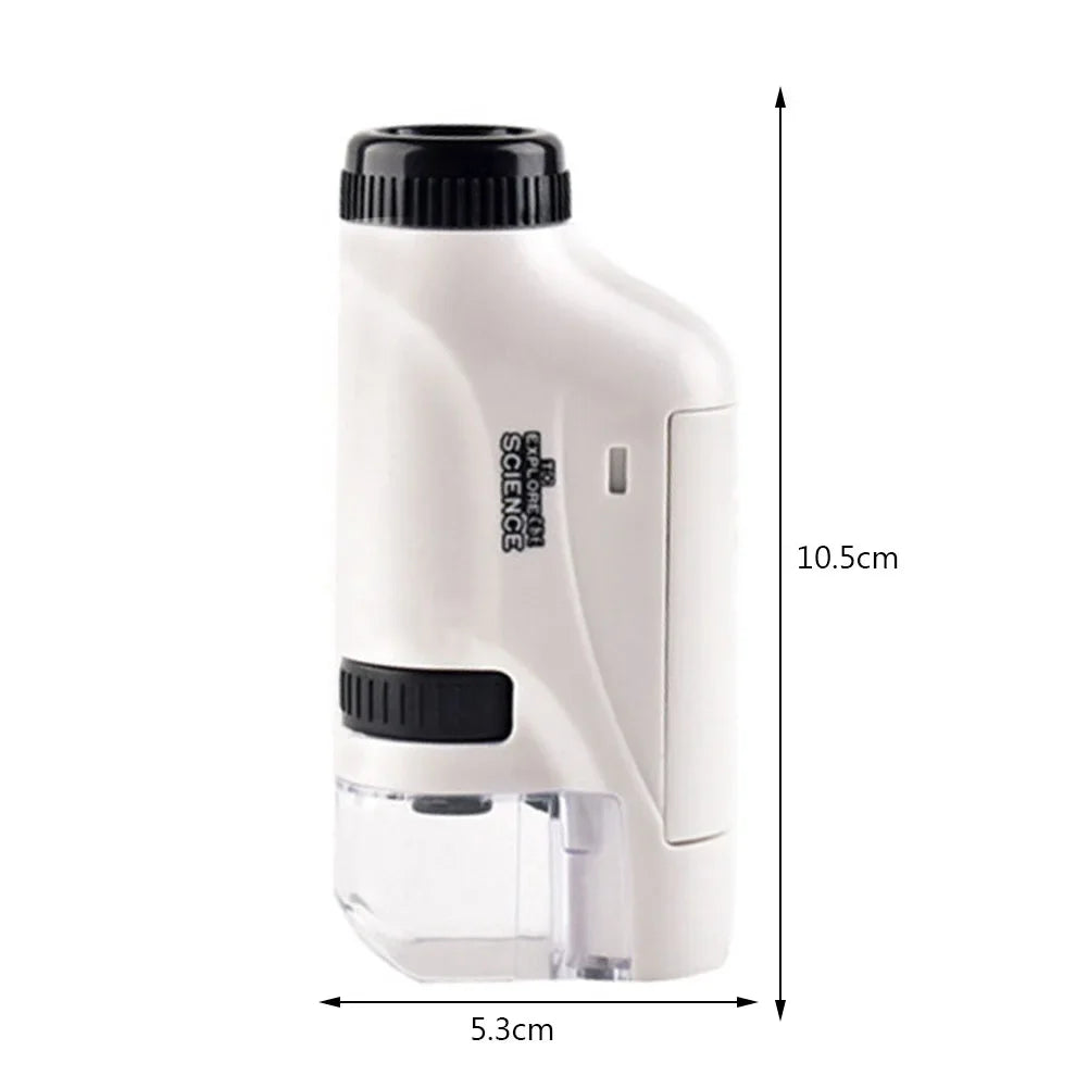 Handheld Microscope Kit With LED Light For Learning in the Great Outdoors, uses batteries for best hands-on discovery
