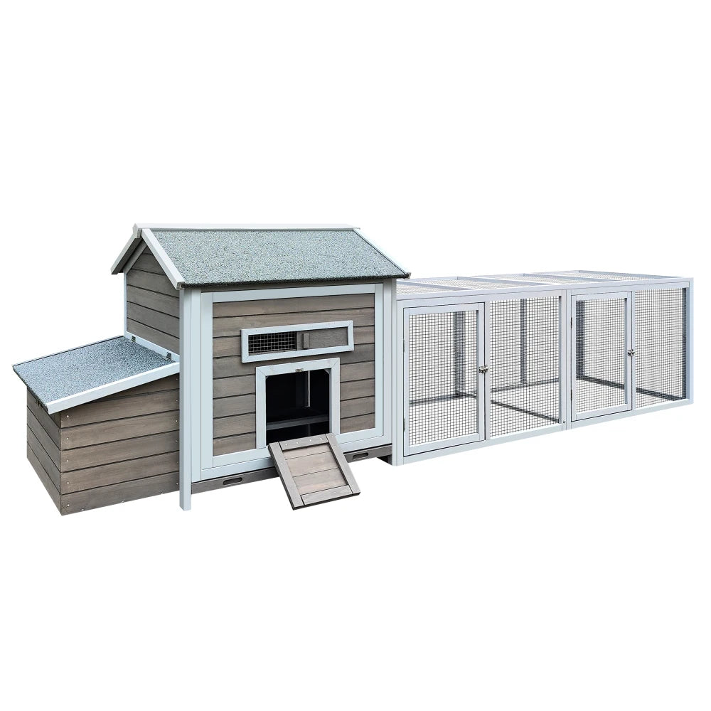 Wooden Chicken Coop Outdoor Hen House With Nesting Box And Leakproof Tray