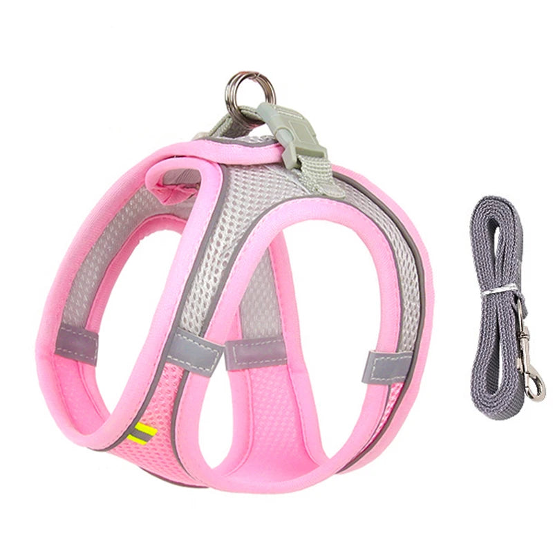 Dog Harness And Leash Set For Dogs, Soft Breathable Nylon, Reflective adds to Pet Safety
