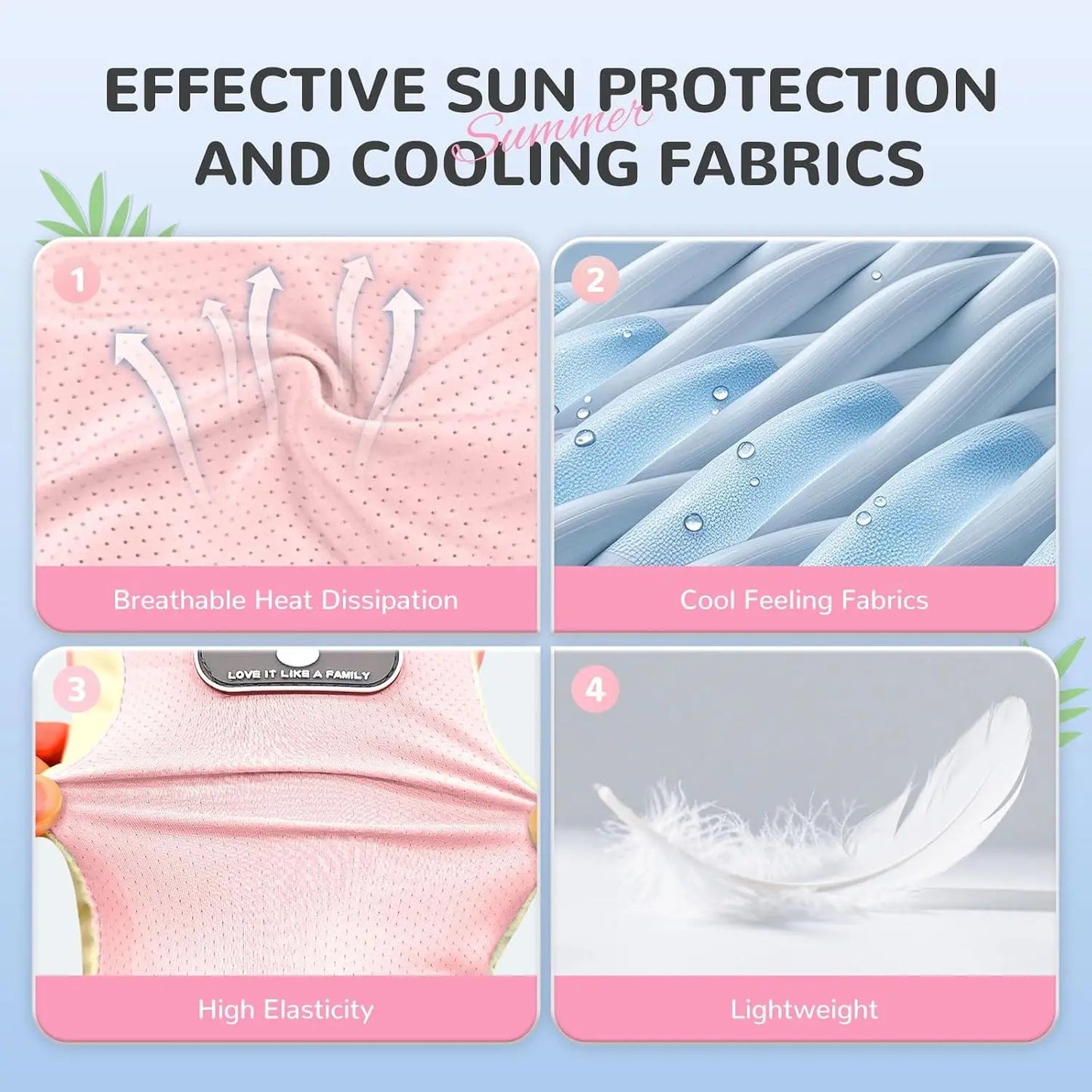 Dog Cooling Vest With D Ring SPF 30 Sun Protection