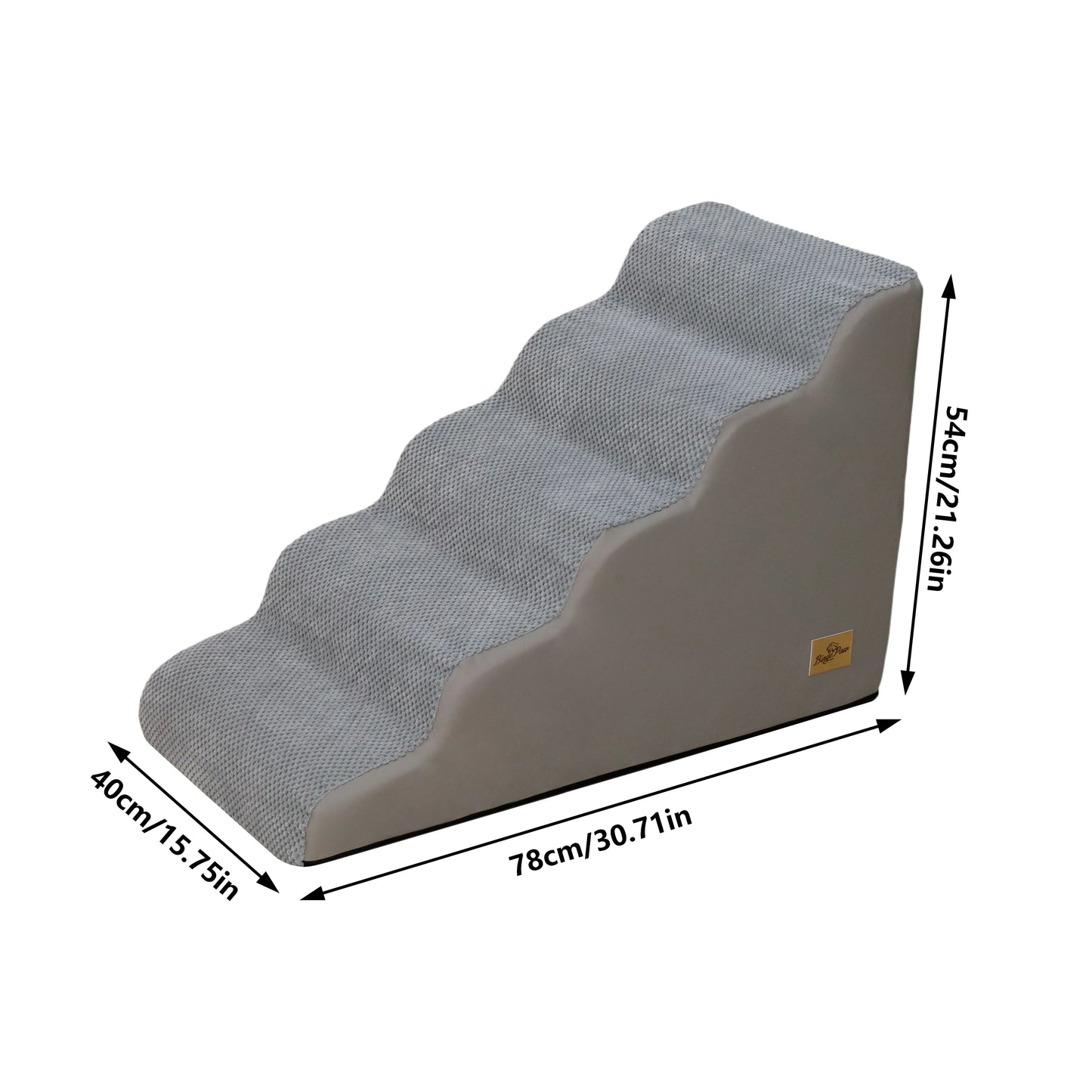 Curved Dog Steps Ramp For Small Dogs With Removable Cover