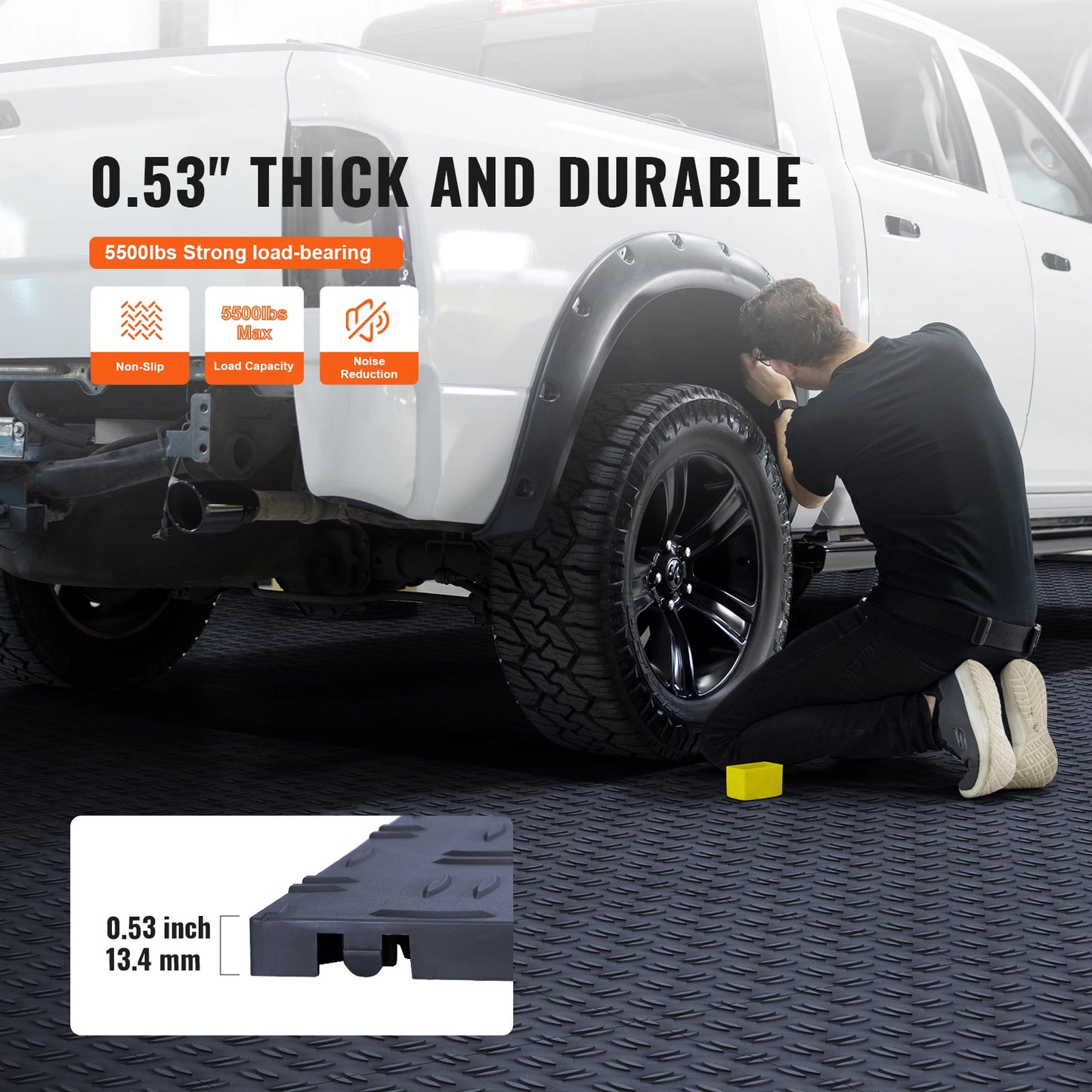 Interlocking Garage Floor Tiles 25 Pack Non Slip Double Sided Texture