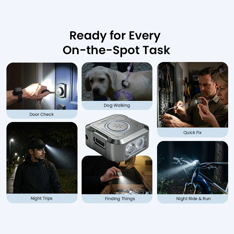 Mini Pocket UV Magnetic Flashlight For Night Runs