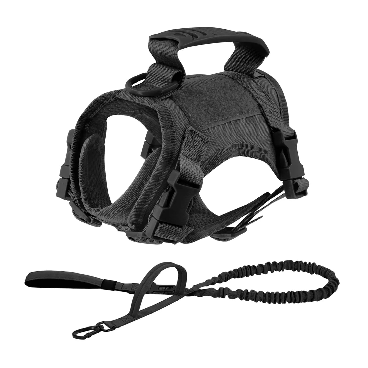 Tactical Puppy Harness Leash Set For Small Dogs and Kitties,  Adjustable Harness Vest For Training when Walking