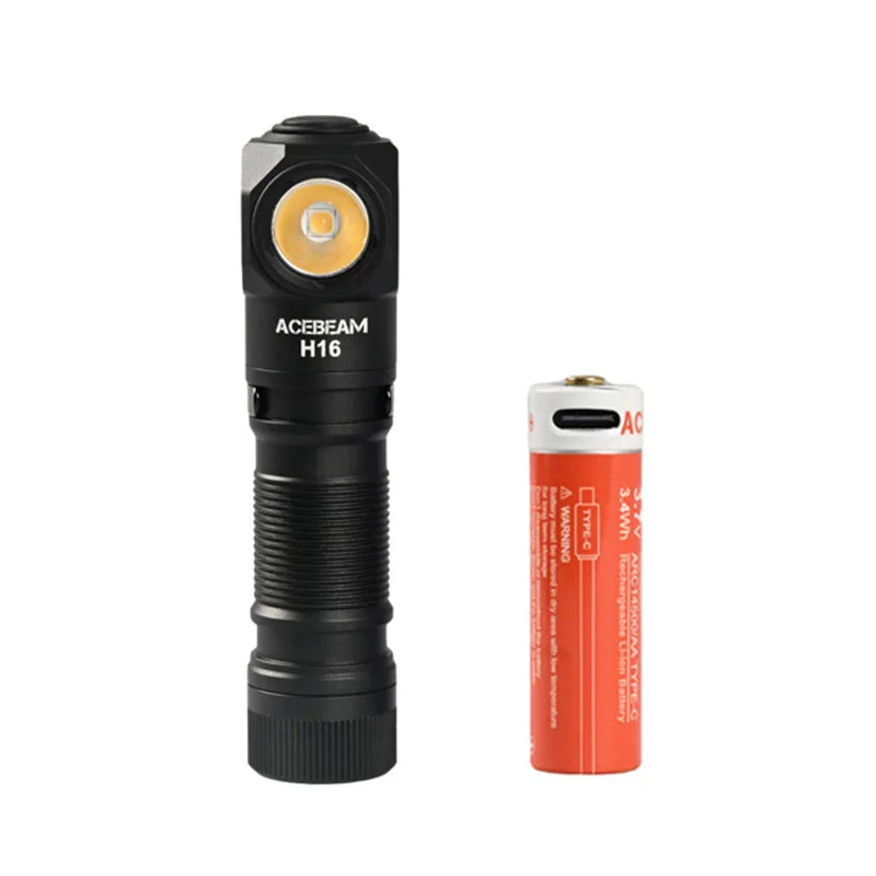 Super Lightweight Headlamp AA battery LED Right Angle Light, Handsfree Flashlight, for Camping, Hiking, Fishing, Home Projects when Extra Lighting is needed, 1000 lumens