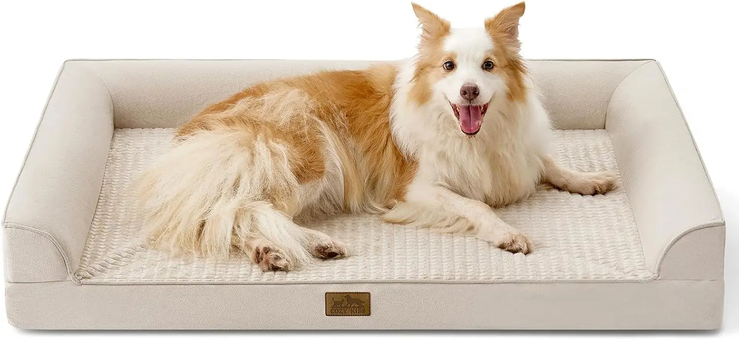 Orthopedic Dog Bed With Egg Crate Foam And Waterproof Lining adds Comfort for your Pet