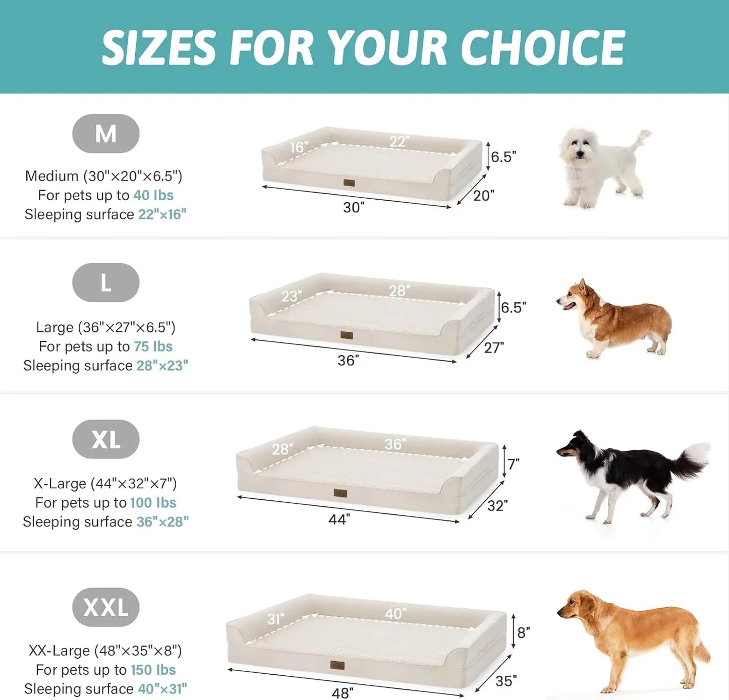 Orthopedic Dog Bed With Egg Crate Foam And Waterproof Lining adds Comfort for your Pet