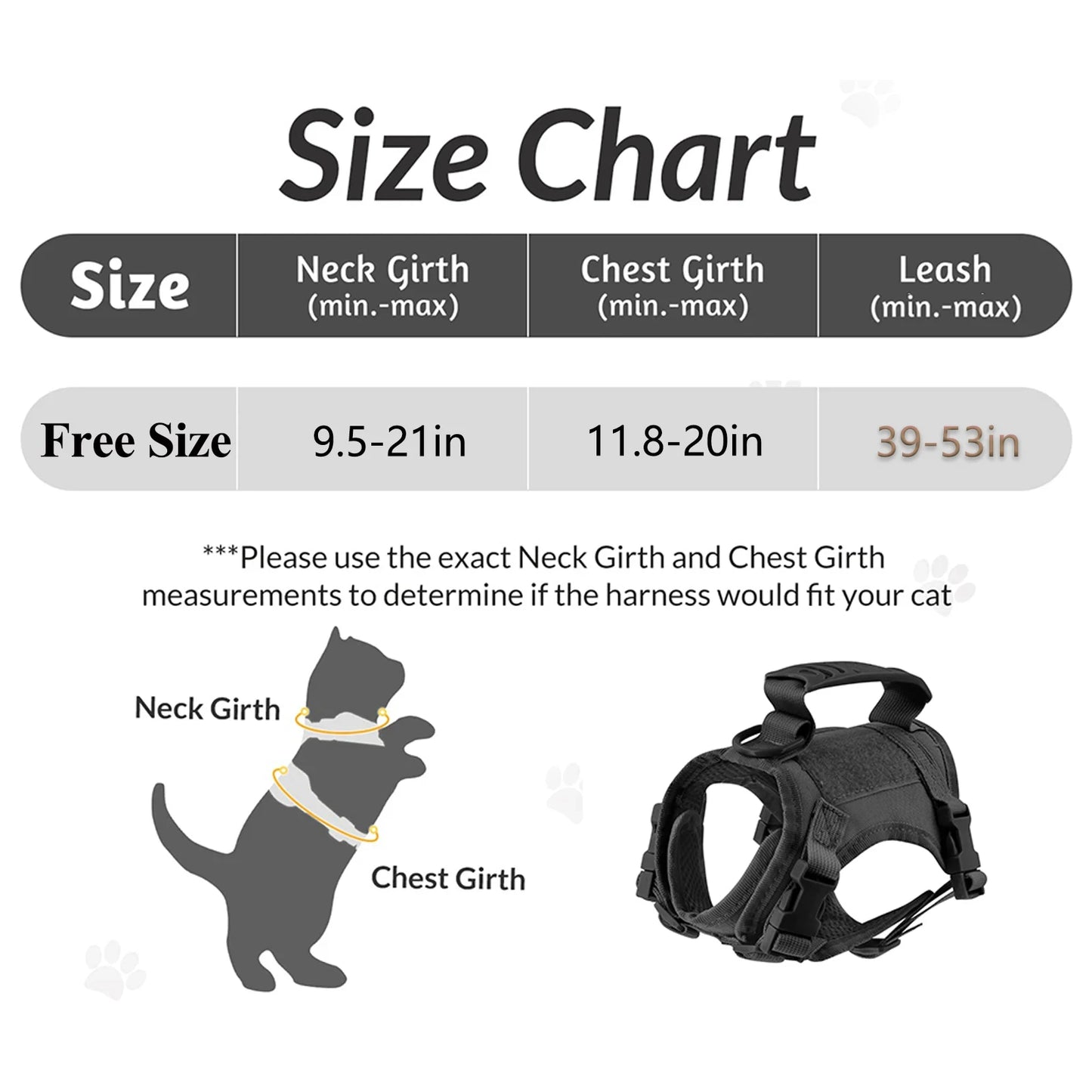 Tactical Puppy Harness Leash Set For Small Dogs and Kitties,  Adjustable Harness Vest For Training when Walking