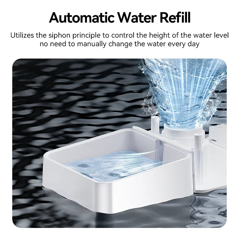 2in1 Automatic Pet Feeder and Water Fountain for Busy Pet Owners