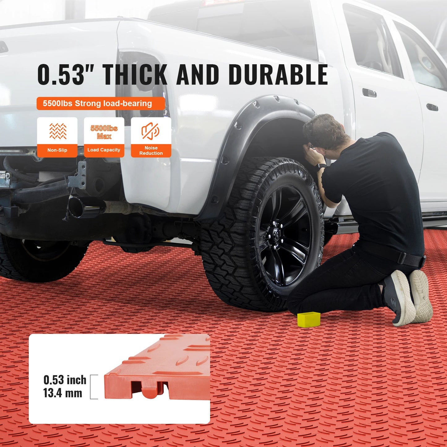 Interlocking Garage Floor Tiles Pack Non Slip Texture