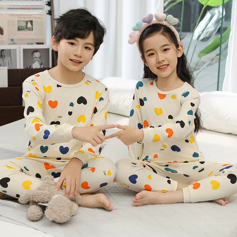 Kids Pajamas for Boys and Girls 2- 10 Years Cotton Sleepwear, Cute Graphic Prints