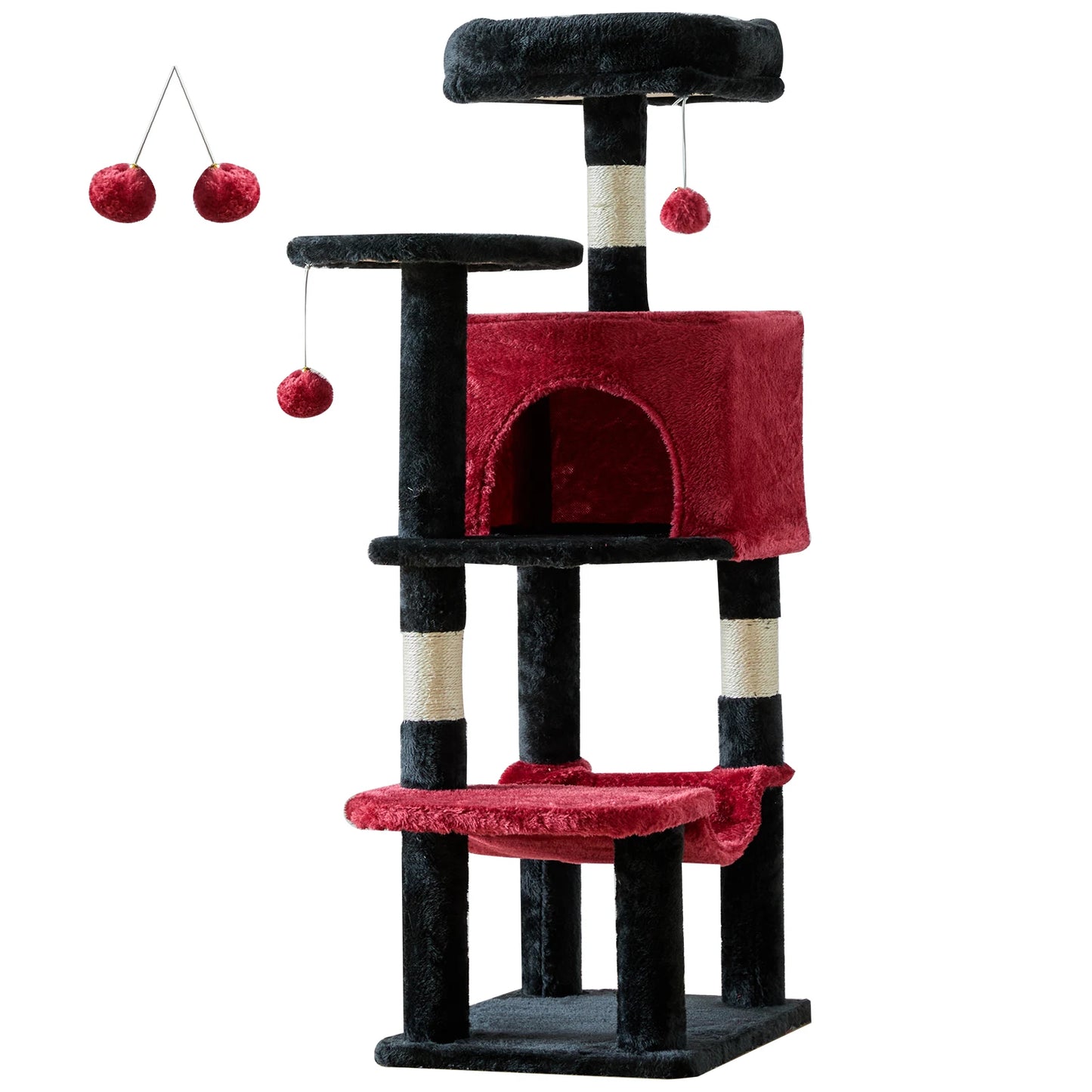 Large Cat Condo for Climbing and Hiding, for hours of engaging your Kitties, for Multi Cat Climbing on Towers With Sisal posts