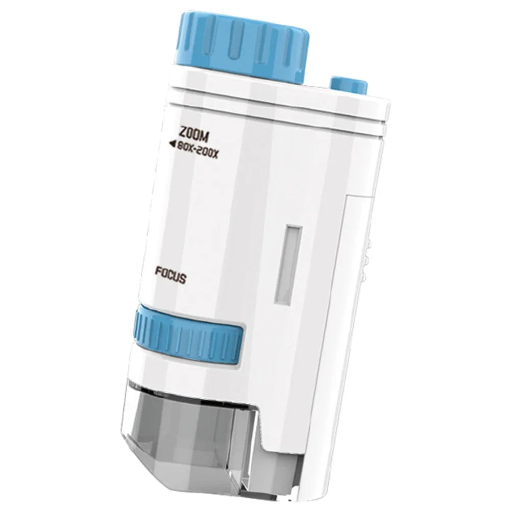 Handheld Microscope Kit With LED Light For Learning in the Great Outdoors, uses batteries for best hands-on discovery