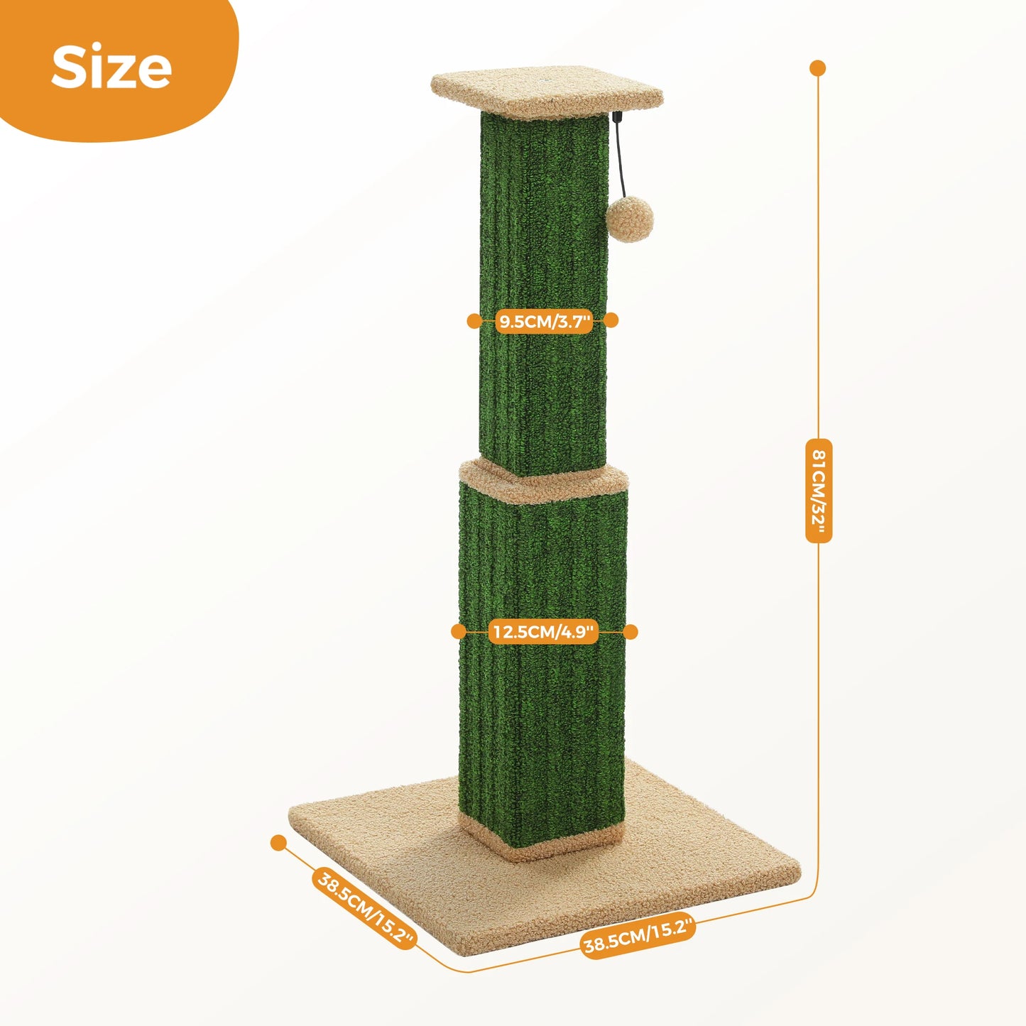 Large Cat Scratching Post for Indoor Cats for Indoor Exercise and Stimulation