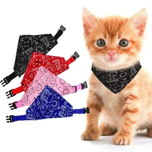 Adjustable Small Pet Bandana, Triangular Style to dress your Little 4-legged buddy
