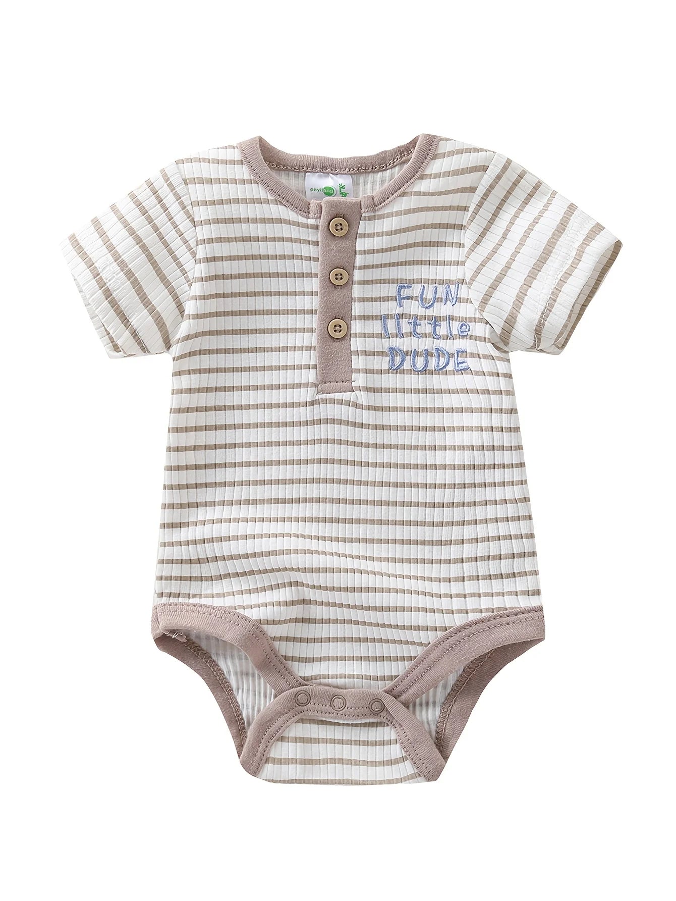 5pcs Baby Boy Short Sleeve Bodysuits,  Cute Dinosaur Cotton Rompers, Infant - 12 months 1pc Jumpsuits, Round Neck Summer Outfits or layer under clothing for Outdoor Travels or Stroller Rides.