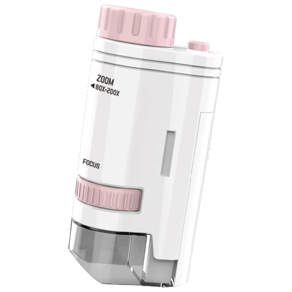 Handheld Microscope Kit With LED Light For Learning in the Great Outdoors, uses batteries for best hands-on discovery