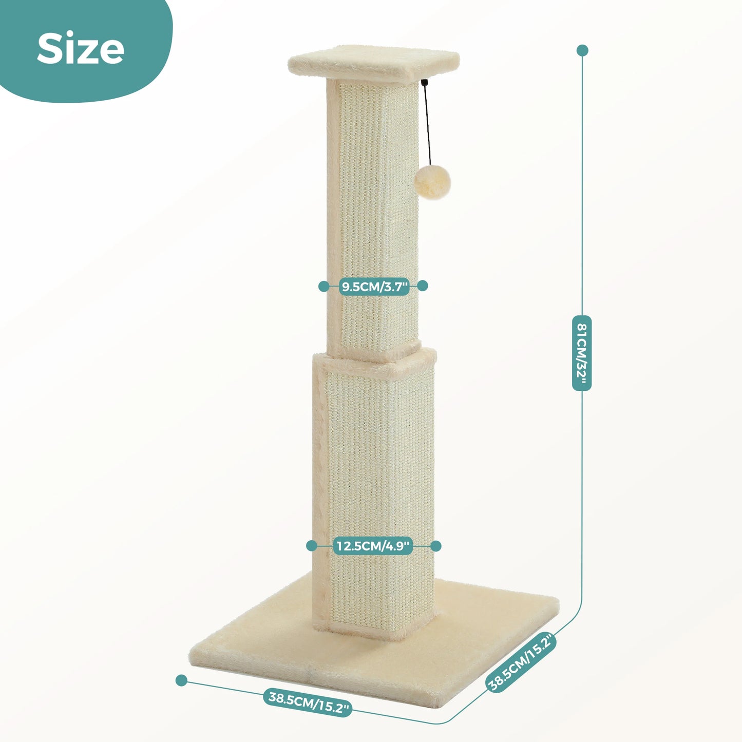Large Cat Scratching Post for Indoor Cats for Indoor Exercise and Stimulation