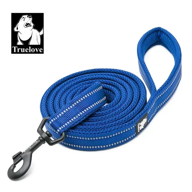Soft Reflective Pet Leash of Nylon Mesh and Padded Handle for Safe and Comfortable Dog Walks
