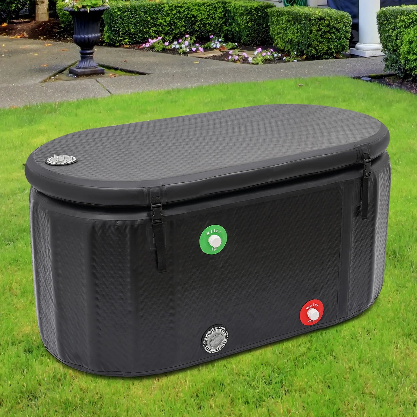 370L Inflatable Cold Plunge Tub,  Portable, Inflatable  w/Insulated Lid for reducing inflammation and promoting wellness.