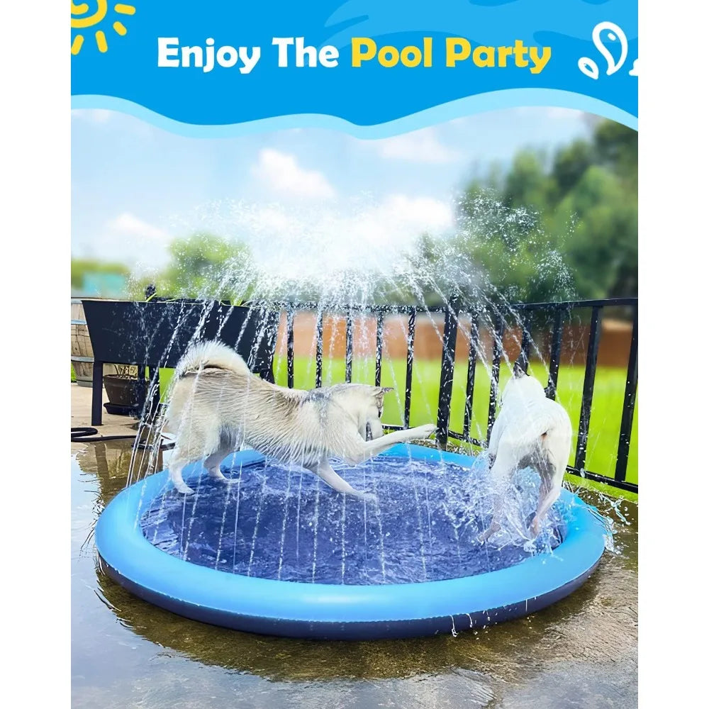 Splash Pad For Dogs And Kids Anti-Slip Water Play Mat