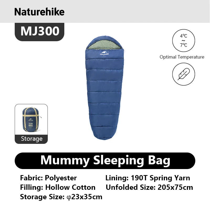 Ultra Warm Mummy Sleeping Bag For Adults that Camp Out, made with washable Polyester